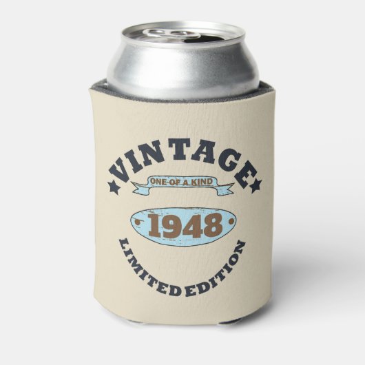 75パーソナライズされたヴィンテージ75歳 缶クーラー (缶裏面)