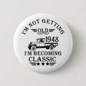 75パーソナライズされたヴィンテージ75歳 缶バッジ (正面)