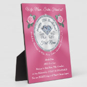 75パーソナライズされた歳の女の誕生日プレゼント フォトプラーク (側面)