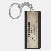 75パーソナライズされた誕生日アクリル酸キーチェーン キーホルダー (正面左)