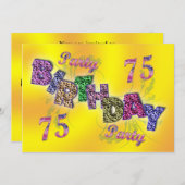 75パーティの招待状 招待状 (正面/裏面)