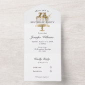 75モダンエレガント人、全員を招待 オールインワン招待状 (内側)