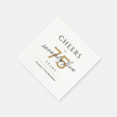 75モダン歳の誕生日パーティーに古典的な応援 スタンダードカクテルナプキン (角)