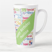 75ユニーク歳の特別誕生日パーティー カフェラテマグ (右)