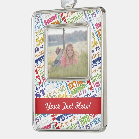75ユニーク歳の誕生日パーティーの贈パーソナライズされたり物 シルバープレートフレームオーナメント (左)