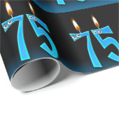 75ユーモアのある歳の誕生日の蝋燭（眼球） ラッピングペーパー (ロールコーナー)