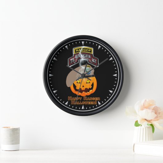 75レンジャー連隊ハロウィン 壁時計 (ホーム)