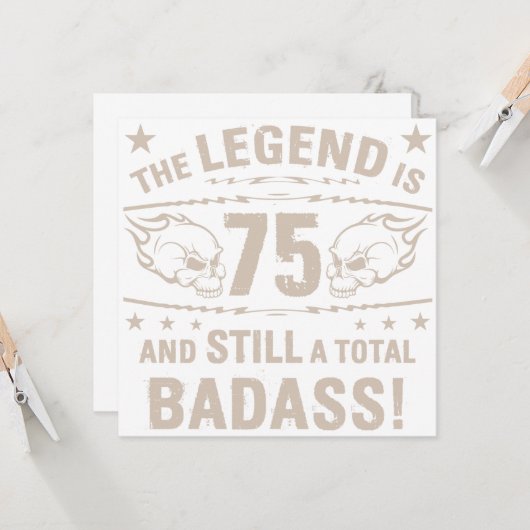 75位誕生日バダス カード (正面/裏面インサイチュ)