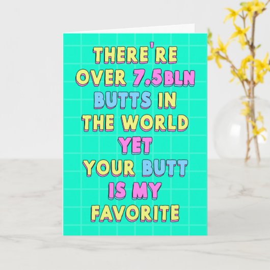 75億を超えるお尻と君のは私のお気に入りの カード (黄色い花)