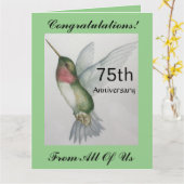 75周年おめでとう カード (黄色い花)