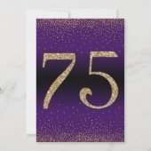 75周年サプライズバースデーパーティー、パープル 招待状 (裏面)