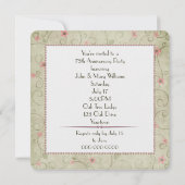 75周年パーティーの写真付き 招待状 (裏面)