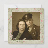 75周年パーティーの写真付き 招待状 (正面)