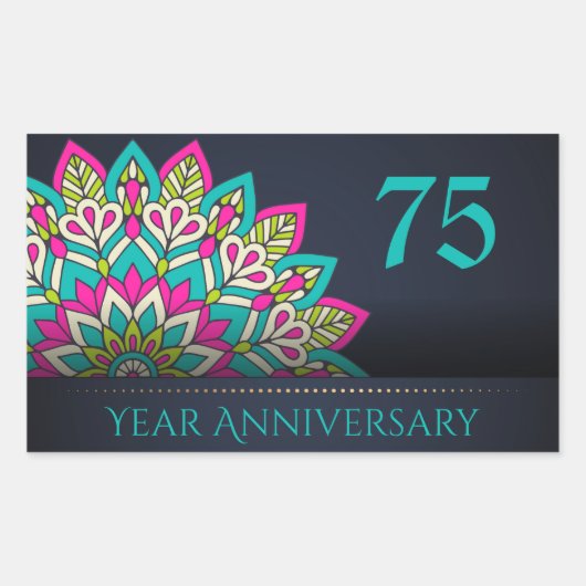 75周年封筒用シール 長方形シール (正面)