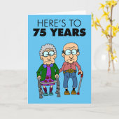 75周年結婚を迎える カード (黄色い花)