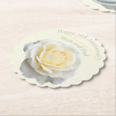 75周年結婚パーティー編集可能 ペーパーコースター (アングル)