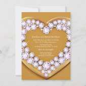 75周年結婚記念日のハートパーティー招待状 招待状 (裏面)