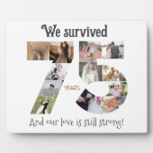 75周年結婚記念日の写真 フォトプラーク (正面)