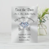 75周年結婚記念日の「保存の日」招待状 招待状 (スタンド正面)