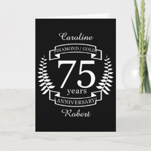 75周年結婚記念日 ダイヤモンド ゴールド カード