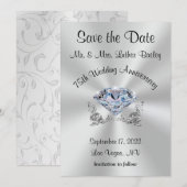 75周年結婚記念日 保存日付招待状 招待状 (正面/裏面)