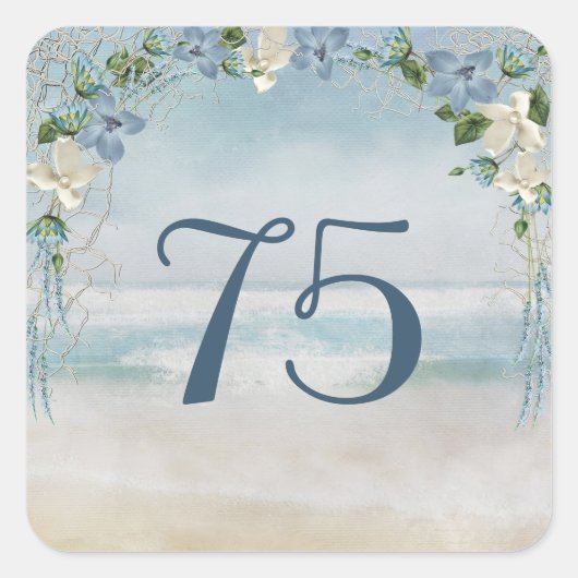 75周年記念の海事ネットとアーチ スクエアシール (正面)