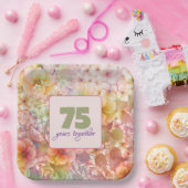 75周年記念コスモスフローラデザイン ペーパープレート (パーティー)