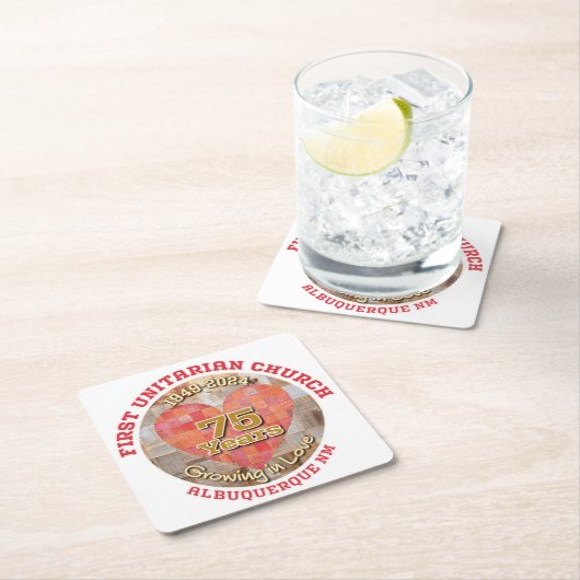 75周年記念コースター スクエアペーパーコースター (インサイチュ)