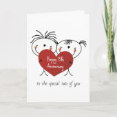 75周年記念スティックフィギュアハート付き カード (正面)