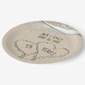 75周年記念ビーチハート紙プレート ペーパープレート (アングル)