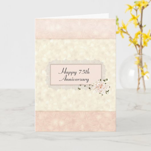 75周年記念フローラブーケカード カード (黄色い花)
