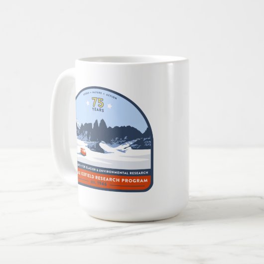 75周年記念マグカップ（タク） コーヒーマグカップ (正面左)