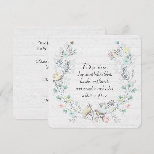 75周年記念リースオンウッド 招待状 (正面/裏面)