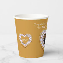 75周年記念写真結婚金ゴールドとダイヤモンド