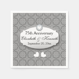 75周年記念結婚ダイヤモンドZ04 スタンダードカクテルナプキン