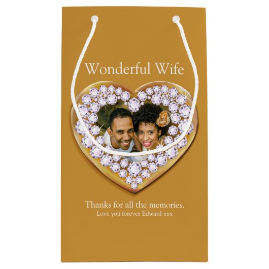 75周年記念結婚写真抱き枕 スモールペーパーバッグ (裏面)