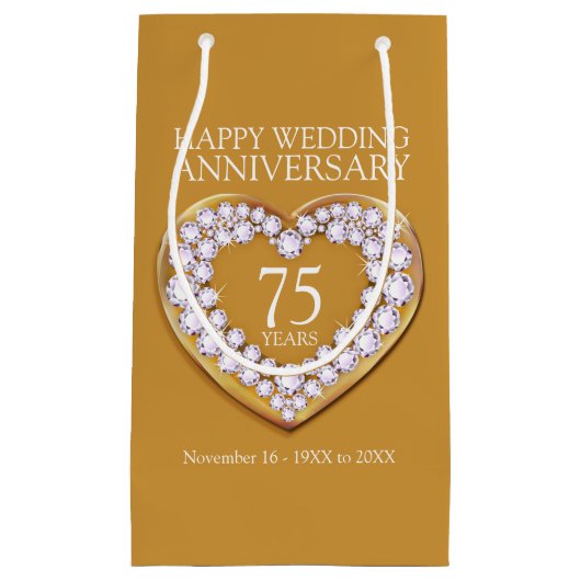 75周年記念結婚写真抱き枕 スモールペーパーバッグ (正面)