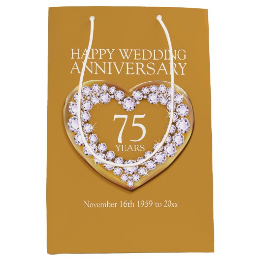 75周年記念結婚写真抱き枕 ミディアムペーパーバッグ (正面)