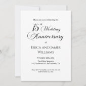 75周年記念結婚記スクリプエレガントト 招待状 (正面)