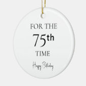 75回目の誕生日おめでとう セラミックオーナメント (左)
