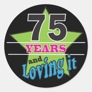 75年および第75誕生日それを の愛すること ラウンドシール