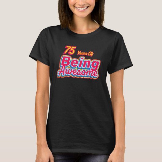 75年のレトロ素晴らしヴィンテージ誕生日 Tシャツ (正面)