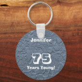 75年の若いライトブルーぼろ人形キーチェーン キーホルダー (正面)