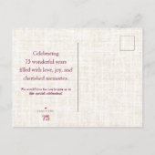 75年フラワーズフローラリネン75誕生日 案内ポストカード (裏面)