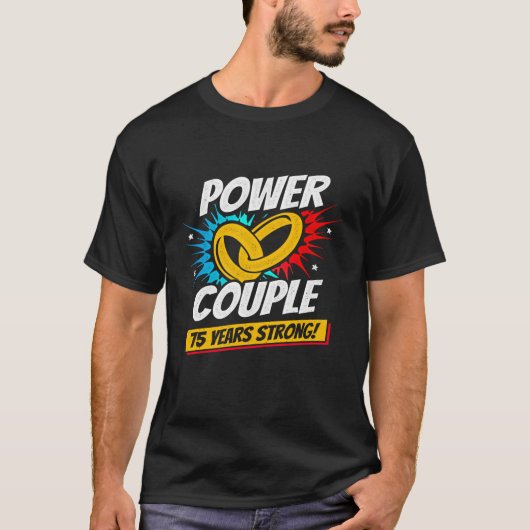 75年漫画すごいパワーカップル75周年 Tシャツ (正面)