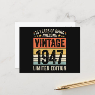 75年間の素晴らしさ ヴィンテージ1947 ポストカード