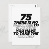 75成功へのエレベーターがない誕生日 ポストカード (正面/裏面)