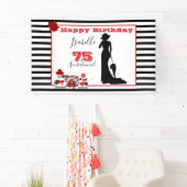 75歳とセンセーショナル75歳の誕生日パーティバナー 横断幕 (インサイチュ)