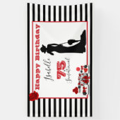 75歳とセンセーショナル75歳の誕生日パーティバナー 横断幕 (縦)