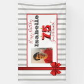 75歳とセンセーショナル75歳の誕生日パーティバナー 横断幕 (縦)